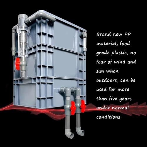 Aquarium Filter,Large Aquarium Filter Kit - External Multi-Stage Filtration System for Ponds & Fish Tanks, Oxygenation Included, No Pump or Media Required, Ideal for Healthy Aquatic Life - size: 30x20x44cm