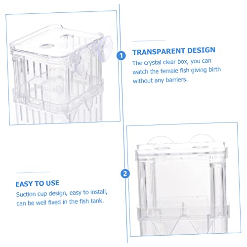 3pcs Fish Breeding Box Aquarium Breeder Box for Small Tanks Fish Acclimation Hatching