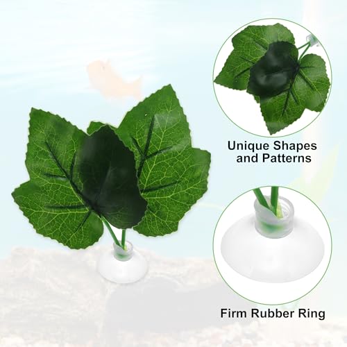Betta Fish Leaf, Natural Habitat Simulation for Betta Spawnings Grounds, Betta Spawnings Leaves, Resting Bed, Double Maple Leaves, Deep Green