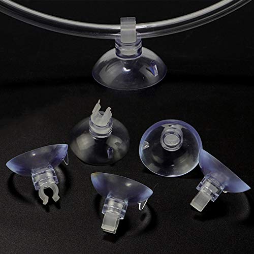 Aquarium Suction Cup Clips Air Line Tubing Holders 30 Pieces, Fit for Standard 3/16 Inch Inner Dia Tubling