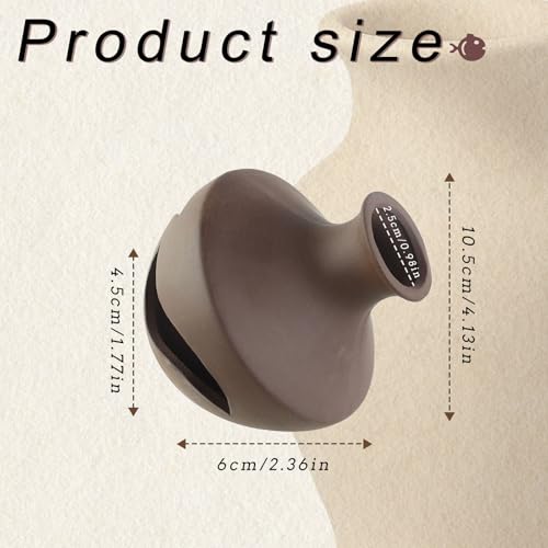 WishLotus Aquarium Cave Decoration, Durable Ceramic Fish Tank Decoration Mushroom House Aquarium Hidden Cave for Fish and Shrimp Rest Play and Natural Breeding (Brown Vase) - color: Brown Vase