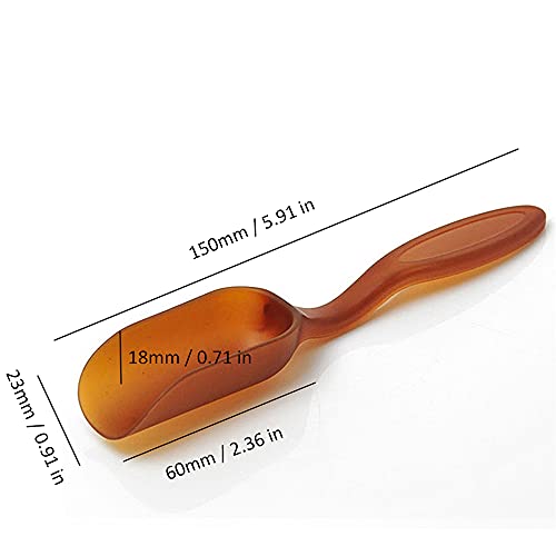 10Pcs Colorful Plastic Mini Gardening Shovel Spoons Soil Scoops, Succulent Sand Scoops/Cultivation Digging Transplanting Tools for Succulents Potted Flowers (Brown) - color: Brown
