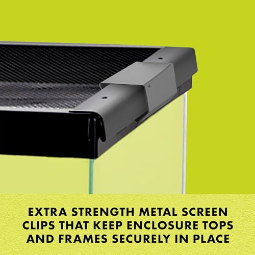 Zilla Heavy Duty Screen Clips, Secures Screen Covers to Terrarium, Fits Size 5 to 29 G, 2 pack, Small - size: Small