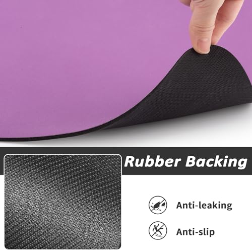 HotLive Dog Food Mat - Absorbent Cat Mat for Food and Water, No Stains Pet Feeding Bowl Mat, Easy to Clean Pet Placemats, Quick Dry Dog Water Dispenser Mat for Messy Drinkers | Paw Purple 12"x 19" - color: Paw Purple, size: 12"x19"