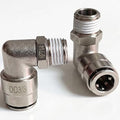 3/8" Od 1/4" Npt Air Elbow Push-to-connect Fittings Air Connectors Fittings Push Elbow Air Line Swivel Fitting Nickel-plated Brass Air Fittings Swivel Pl-3/8-n2 (5 Pack) - size: 3/8"od 1/4" npt