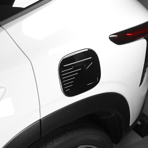 Fuel Tank Door Trim Cover Compatible with Chevy Trax 2024 2025, ABS Exterior Gas Cap Scratch Protection Sticker-Black - color: Black