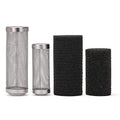 2 Pcs 12mm/16mm Stainless Steel Aquarium Filter Intake Guard Mesh Cover,Fish Tank Filter Guard with 2PCS Filter Sponge for Breeding Fish Shrimp Tank