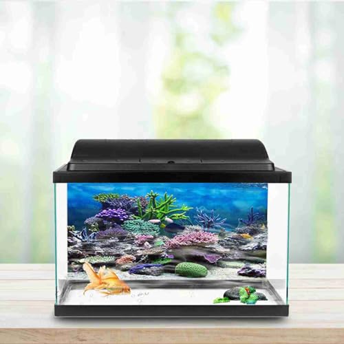Keenso Aquarium Background,Fish Background,3D Aquarium Background,50 Gallon Fish, 50 Gallon Aquarium,Backdrop Decoration Paper Cling Sticker Pictures - size: 61*41cm