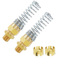 1/2” Hose x 1/2” Male Connector with Spring Guard, Dzakoot 2 Pack Air Brake Hose End Fitting with 2 Pack 1/2” Sleeve Tube - size: 1/2" Hose X 1/2" Male, style: 4PCS KIT