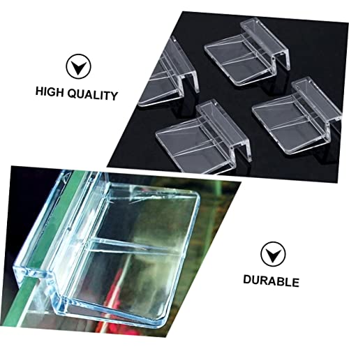 Abaodam 10Pcs Acrylic Support Frames for Fish Tank Aquarium Rack Brackets for Glass Covers Stable Support for Glass