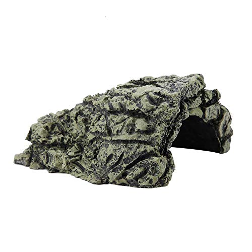 DEWIN Aquarium Large Cave - Reptile Hiding Spot, Fish Turtles Basking Hide Decoration Ornament for Home Office (Large) - color: Large