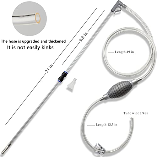 AREPK 10 Gallon Fish Tank cleaner and Aquarium Water Changer Siphon with a Thinner Tubing. Perfect for Cleaning Small Tanks, Gravel Vacuum for Aquarium Kit