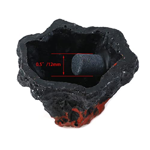 Aquarium Decoration with Air Stone Bubbler Shells Ornament Fish Tank Bubble Maker Aquarium Air Bubbling Great Addition for Fish Tank Aquarium - color: Volcano
