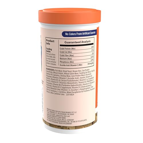 Tetra Goldfish Flakes, Nutritionally Balanced Diet for Aquarium Fish, Vitamin C Enriched Flakes, 3.53 oz - size: 3.53 Ounce (Pack of 1)