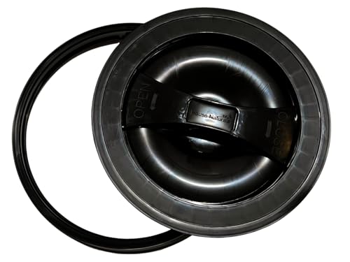 House Naturals 2 Gallon Purple Food Grade BPA Free Made in USA Bucket with Screw On Lid - Pack of 3 (Black lids) - color: Black Lids