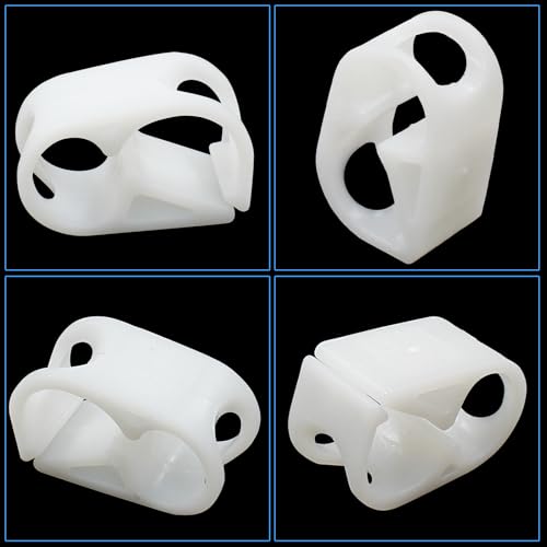 1/4" - 5/16" Plastic Tubing Clamps, 5 Pcs Tube Clamp, Peg Tube Clip, Laboratory Pinch Valve Flow Control Hose Clamp for Control Wine, Beer Bottle and Infusion Bottle (White) - size: 1/4" - 5/16"