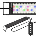 24/7 Mode LED Aquarium Light for 30-36 Inch Plant & Fish Tank, IP68 Full Spectrum Light, Sunrise-Daylight-Moonlight, White Red Green Blue Pink LEDs with Extendable Brackets for Freshwater - size: For 30-36 inch Tank