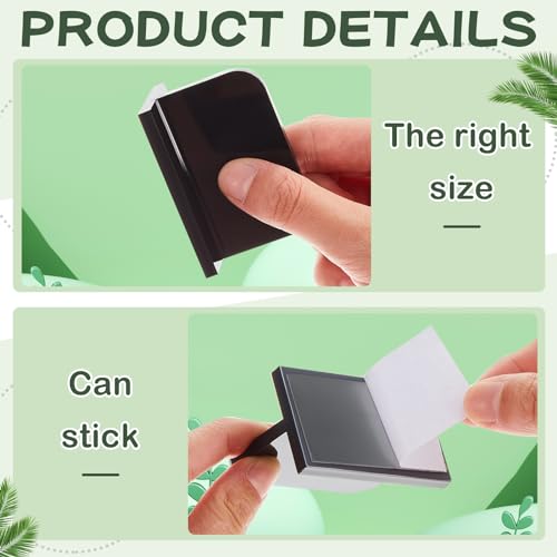 Qunclay 4 Pcs Aquarium Lid Handles Acrylic Fish Tank Cover Handles Adhesive Tank Lid Replacement Handle for Aquarium Fish Tank Lid, 2.36 x 1.38 Inch (Black) - color: Black