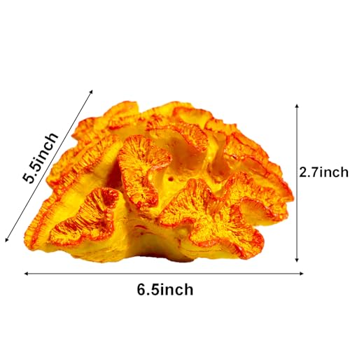 Besimple Aquarium Coral Ornaments Decor Fish Tank Plants Decoration for Aquarium Landscape, Orange - color: Orange