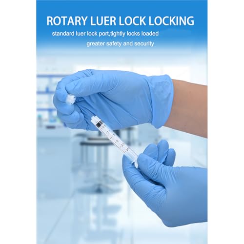 Luer Lock Syringe 3ml - Sterile Disposable Syringes without Needles (10 Pack), Individual Sealed Packaging - size: 3ml