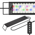 24/7 Mode LED Aquarium Light for 24-30 Inch Plant & Fish Tank, IP68 Full Spectrum Light, Sunrise-Daylight-Moonlight, White Red Green Blue Pink LEDs with Extendable Brackets for Freshwater - size: For 24-30 inch Tank