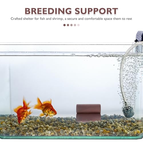 SUPVOX 7pcs Aquarium Fish Tank Decoration Purple Clay Ceramic Shrimp Cave Hideout Ornaments Breeding Shelter Landscaping Decor for Freshwater Fish and Shrimp