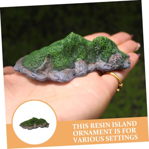 2pcs Miniature Island Sculpture Resin Simulation Island Figurines for Aquariums Flower Pots and Garden Decor Creative Micro Landscape Accessories