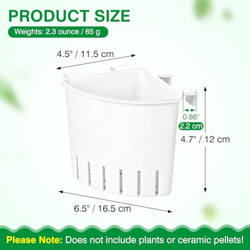 Borlech 2026 Latest Model Large Aquarium Corner Planter Hanging Plant Holder for Fish Tank Aquaponic Plant Cultivation and Aquascape Accessories Decorations (1 Pack) White - color: White-1 Pack