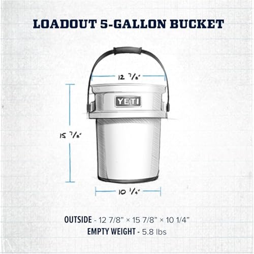 YETI Loadout 5-Gallon Bucket, Impact Resistant Fishing/Utility Bucket - color: Royal Blue