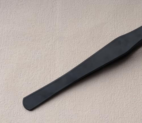 15 Inch Black Curved Aquarium Tweezers Stainless Steel Large with Carbonation Protection Coating Against Rust Long Reptiles Feeding Tongs for Aquatic Plants Lizards