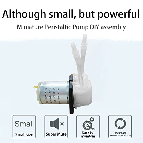 Gikfun 12V DC Peristaltic Dosing Pump Liquid Pump for Aquarium Lab Analytic DIY EK1977 (Flat Angle)