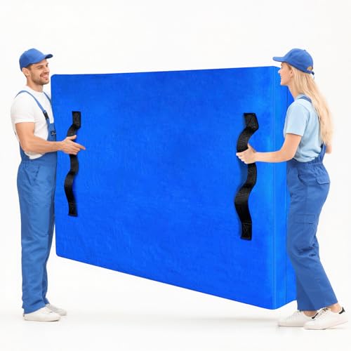 Heavy Duty Mattress Bags for Moving and Storage, Extra-Thick Queen Size Mattress Bag for Moving with 12 Handles, Reusable and Durable Storage Bag Protector with Zipper, Blue - color: Blue, size: QUEEN