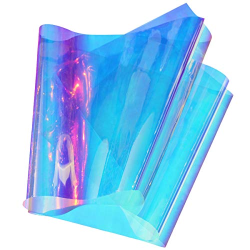 Holographic Decorative Iridescent Window Film Adhesive Glass Film Chameleon Rainbow Effect for Home Decal DIY Christmas Party Decoration, 24Inch x 10Feet, Cool Color - color: Cool Color, size: 24Inch x 10Feet
