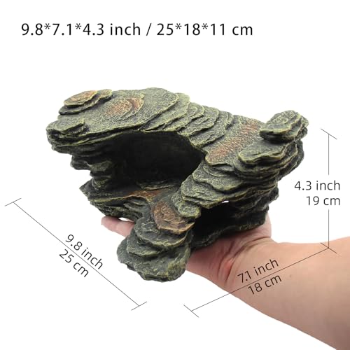 relaqcc Turtle Basking Platform Shale Scape Step Ledge, Reptile Ladder Resting Terrace Aquarium Decor, Great for Reptiles, Amphibians, Frogs, Small Turtle - style: Type-A
