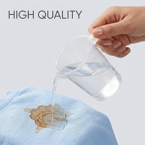 100ml and 50ml Plastic Clear Measuring Cup, 2 Pcs Graduated Measuring Cup with Handle Multipurpose PP Beaker for Home Kitchen Lab