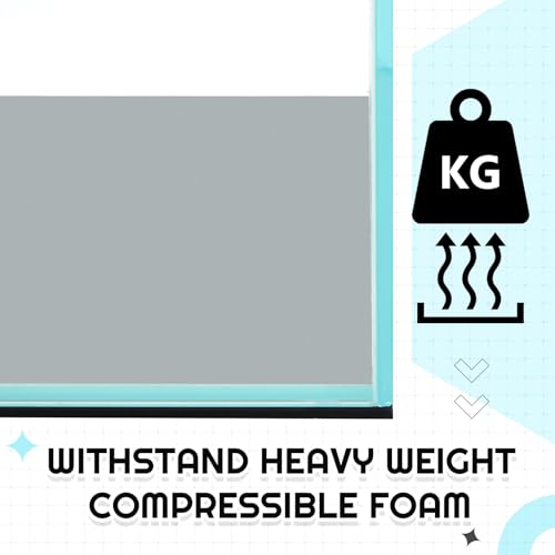 Pangda 2 Pcs 19.6 x 13 Inch Aquarium Fish Self Leveling Mat for Under Tank 5mm Thick Foam Compressible Neoprene Mat with Adhesive Backing Shockproof Waterproof Easy to Cut Stability, Black - color: Compressible Neoprene Foam, size: 19.6 x 13 Inch