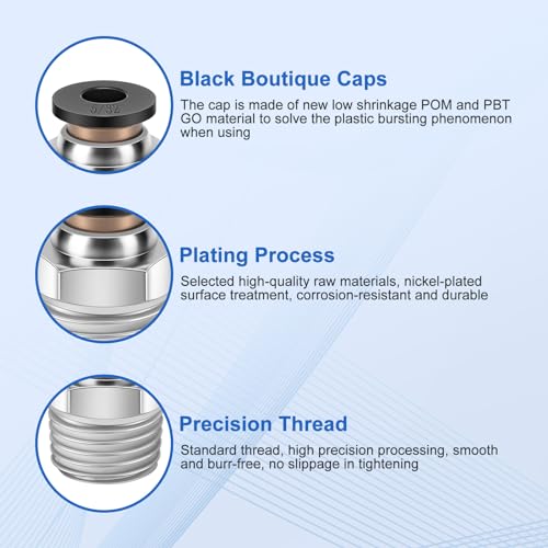 12 Pcs Push to Connect Fittings 5/32 Inch Tube OD x 1/4 Inch NPT Thread Pneumatic Male Straight and Elbow Quick Connect Air line fittings - size: 5/32"OD x 1/4"NPT