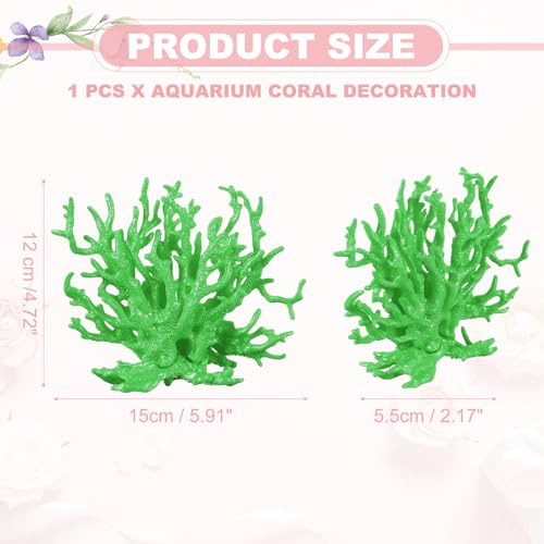 Aquarium Coral Decoration, Fish Tank Decorations Fish Tank Coral Ornaments, 5.9x2.2x4.7 Inch, (Green, 1 Pcs), Intended for Aquarium Landscaping Decor - color: Green, size: 5.9x2.2x4.7 Inch