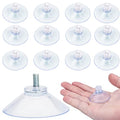 AccEncyc 40 mm Glass Suction Pads Clear PVC Sucker Pads Suction Holder Without Hooks for Bathroom Wall Door Glass Window Car Shade (Clear, 12pcs) - size: 12Pcs Clear