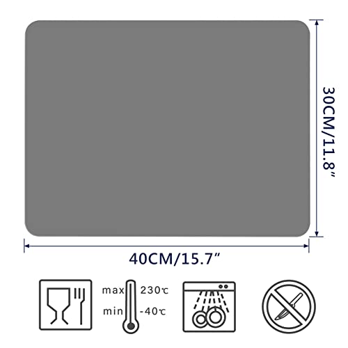 Gartful 2 Pack Silicone Crafting Mats, 15.7" x 11.8" Silicone Mat for Crafts, Large Heat Resistant Sheet for Jewelry Casting Molds, Epoxy Resin, Painting, Counter Table Protector, Placemat, Dark Gray - color: Dark Gray, size: 2pcs - 15.7 x 11.8 inches