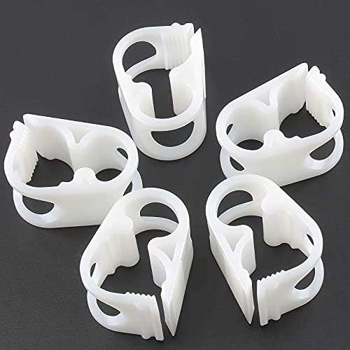 1/4" - 1/2" Plastic Tubing Clamps Adjustable Tube Clamp, Laboratory Pinch Valve Flow Control Hose Clamp - Pack of 5 White - color: White, size: 1/4" - 1/2"