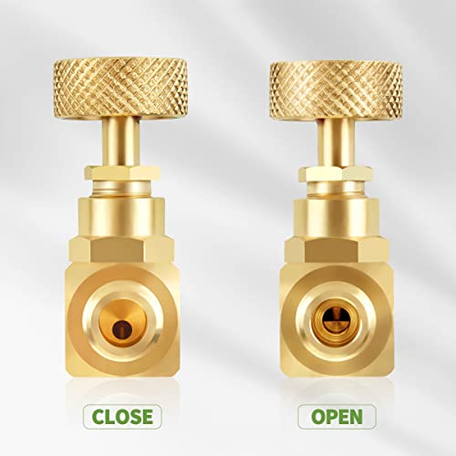 Litorange 2 Pack Heavy Duty Brass Replacement Control Needle Valve 1/4" Male NPT X 1/4" Male NPT Connection - size: 2PCS 1/4 Male x Male
