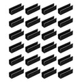 uxcell 24Pcs Plastic Glass Connector, 180 Degree Glass to Glass Clamp for 10mm Thick, Fixing Bracket Rimless Clip Holder for Aquarium Fish Tank Display Shelves, (10mm, Black) - size: 10mm