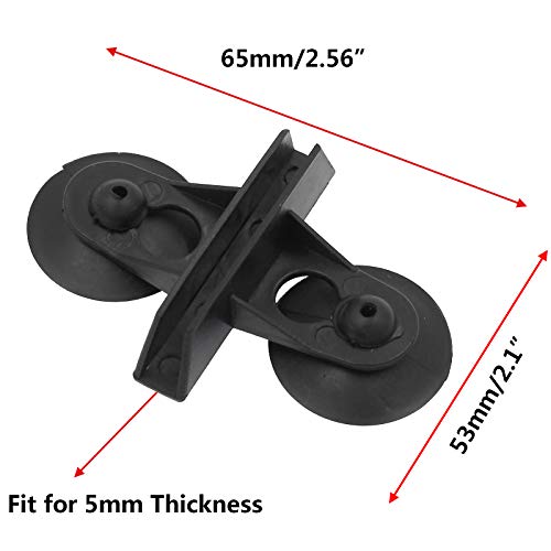 20Pcs Aquarium Isolation Plate Suction Cup Divider Holders Bracket, Fish Tank Plastic Sheet Divider Suction Cup (Black)