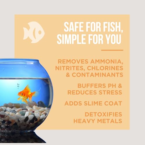 Aquarium Water Conditioner - All-in-1 Fish Tank Dechlorinator - Removes Ammonia, Nitrite, Chlorine & Chloramine, Detoxifies Heavy Metals - Freshwater & Saltwater - Treats 960 Gallons (16 fl oz) - size: 16 oz