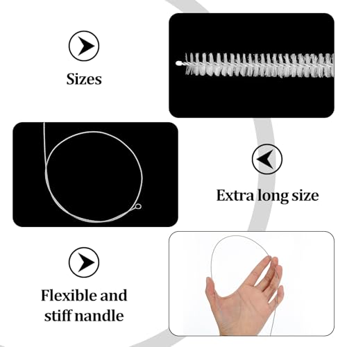 Ymapinc 4Pcs 39.4inches Pipe Cleaners Tube Straw Brush, Extra Long Cleaning Brush for Cleaning Straw Bottle Pipe Cleaners Long Laboratory Catheter - style: 1/2-inch