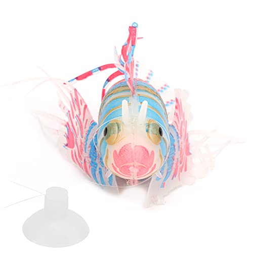 Yinhing Fake Fish, Floating Fish Luminous Silicone with Suction Cup Artificial Fake Glowing Effect Aquarium Decor Swimming for Aquarium Box Decoration ()