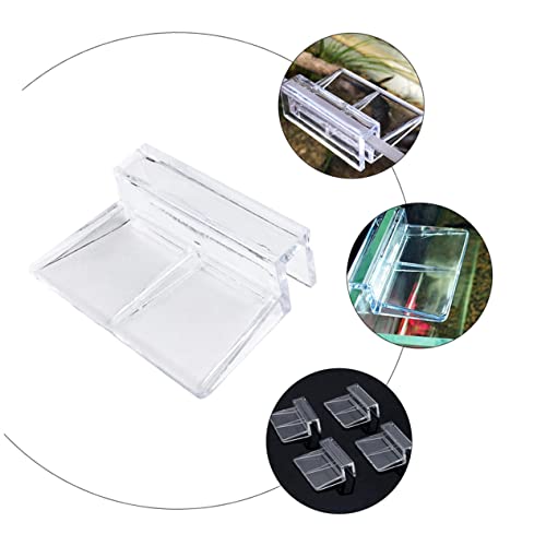 HEMOTON 10Pcs Aquarium Support Brackets for Fish Tank Covers Durable Clips for Glass Easy Installation Design for Enhanced Stability and Support