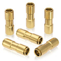 CheeMuii 6 PCS 3/8 Brass DOT Air Line Fitting Straight Union Quick Connect Fittings 3/8 Air Hose DOT Air Fittings for Semi Truck Trailers Industry Air System - size: 3/8IN-6PCS