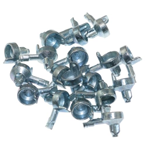 18PCS Funnel Shaped Shelf Bracket Support Pins Replacement Shelf Support Pins for Wooden Bookshelves and Storage Shelves Zinc Alloy Silver 17x14x9mm for Bookcases Storage Cabinets
